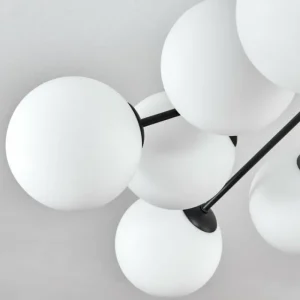 hofstein Gastor Plafonnier, Boule lumineuse Blanc, 12 lumières* Lampes En Verre