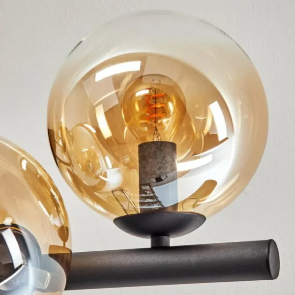 hofstein Gastor Plafonnier, Boule lumineuse Ambre, Clair, 8 lumières* Lampes En Verre