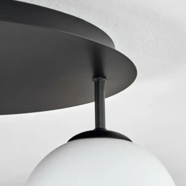 hofstein Gastor Plafonnier, Boule lumineuse 45 cm Blanc, 5 lumières* Lampes En Verre