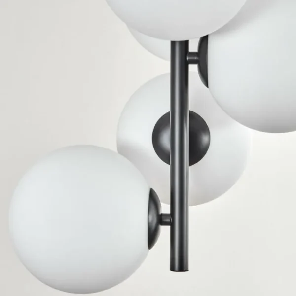 hofstein Gastor Plafonnier, Boule lumineuse Transparent, 8 lumières* Lampes En Verre