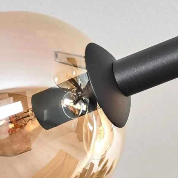 hofstein Gastor Plafonnier, Boule lumineuse Ambre, Clair, 8 lumières* Lampes En Verre