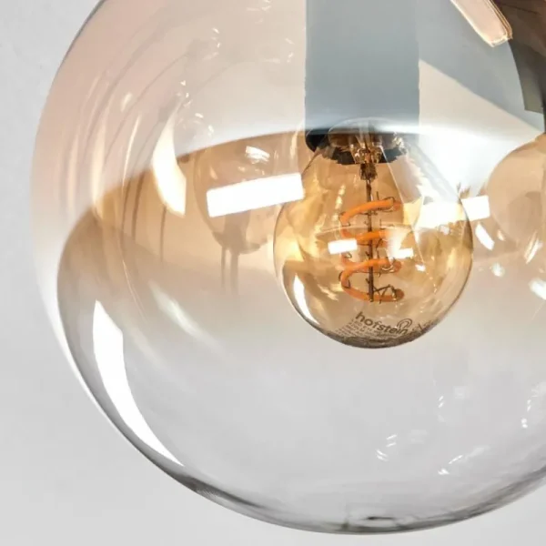 hofstein Gastor Plafonnier, Boule lumineuse Ambre, Clair, 9 lumières* Lampes En Verre