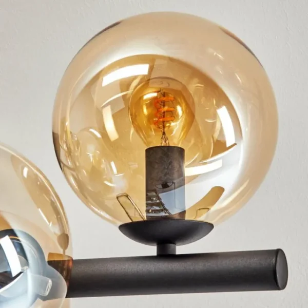 hofstein Gastor Plafonnier, Boule lumineuse Ambre, 8 lumières* Lampes En Verre