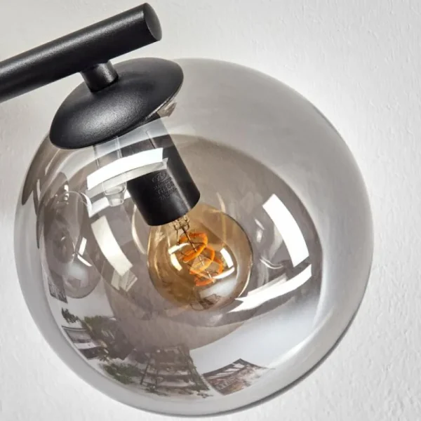 hofstein Gastor Plafonnier, Boule lumineuse Fumé, 3 lumières* Lampes Modernes