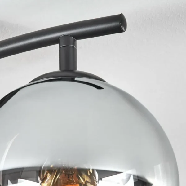 hofstein Gastor Plafonnier, Boule lumineuse Chrome, Clair, Fumé, 2 lumières* Lampes Modernes