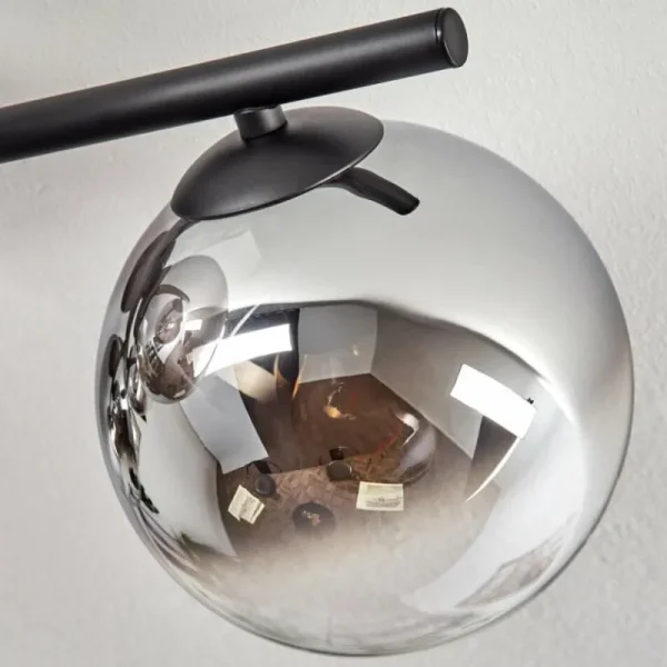 hofstein Gastor Plafonnier, Boule lumineuse Chrome, Clair, Fumé, 4 lumières* Lampes Modernes