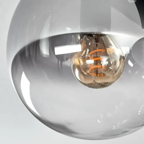 hofstein Gastor Plafonnier, Boule lumineuse Clair, Fumé, 9 lumières* Lampes Modernes