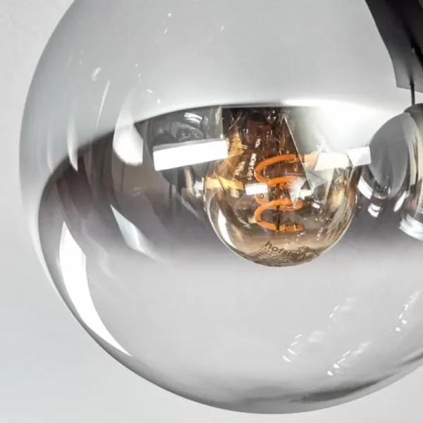 hofstein Gastor Plafonnier, Boule lumineuse Chrome, Clair, Fumé, 9 lumières* Lampes Modernes