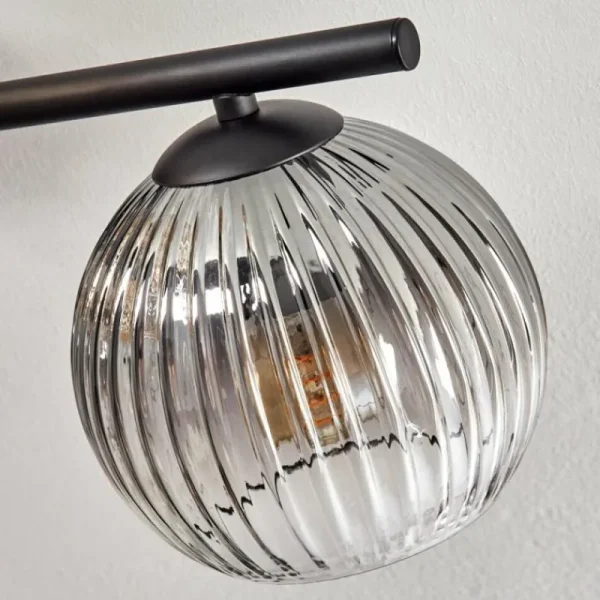 hofstein Gastor Plafonnier, Boule lumineuse Ambre, Clair, Fumé, 4 lumières* Lampes Modernes