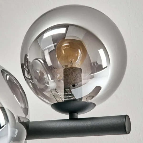 hofstein Gastor Plafonnier, Boule lumineuse Fumé, 8 lumières* Lampes Modernes