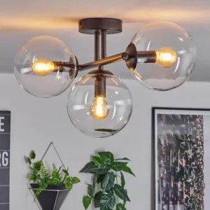 hofstein Gastor Plafonnier, Boule lumineuse Clair, 3 lumières* Lampes En Verre