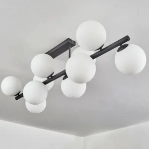 hofstein Gastor Plafonnier, Boule lumineuse Blanc, 10 lumières* Lampes En Verre
