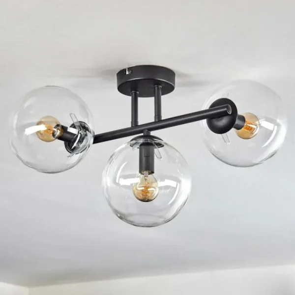 hofstein Gastor Plafonnier, Boule lumineuse Clair, 3 lumières* Lampes En Verre
