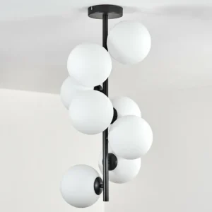 hofstein Gastor Plafonnier, Boule lumineuse Transparent, 8 lumières* Lampes En Verre