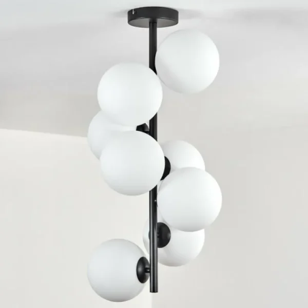 hofstein Gastor Plafonnier, Boule lumineuse Transparent, 8 lumières* Lampes En Verre