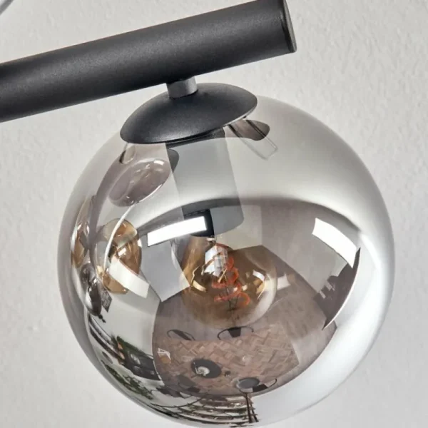 hofstein Gastor Plafonnier, Boule lumineuse Ambre, Fumé, 10 lumières* Lampes Modernes