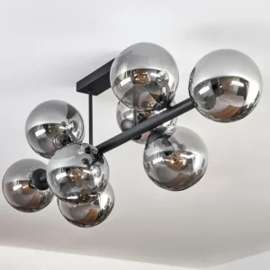 hofstein Gastor Plafonnier, Boule lumineuse Fumé, 8 lumières* Lampes Modernes