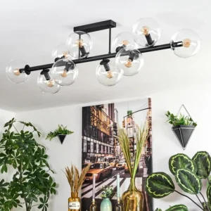 hofstein Gastor Plafonnier, Boule lumineuse Clair, 10 lumières* Lampes En Verre