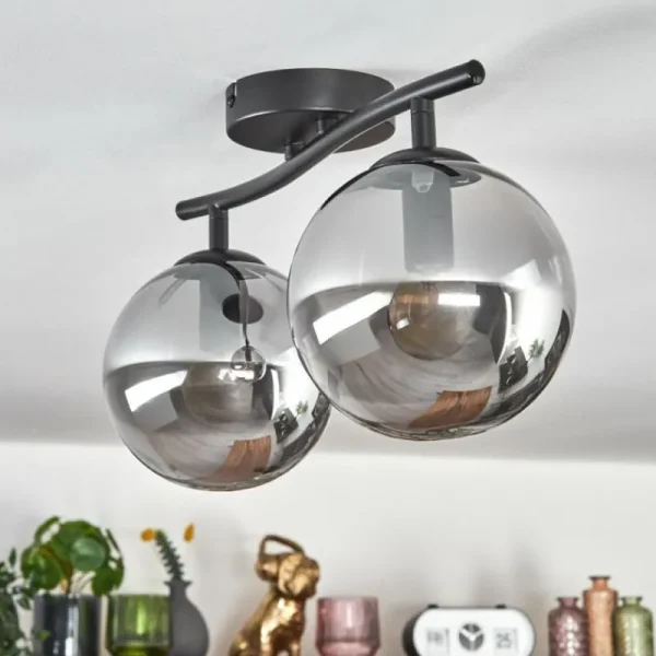 hofstein Gastor Plafonnier Fumé, 2 lumières* Lampes Modernes