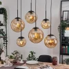 hofstein Gastor Suspension, Boule lumineuse, Suspension Ambre, 6 lumières* Lampes En Verre