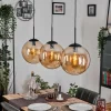 hofstein Gastor Suspension, Boule lumineuse, Suspension Ambre, 3 lumières* Lampes En Verre