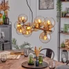 hofstein Gastor Suspension, Boule lumineuse, Suspension Ambre, Clair, 10 lumières* Lampes En Verre
