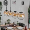 hofstein Gastor Suspension, Boule lumineuse, Suspension Ambre, Clair, 4 lumières* Lampes En Verre