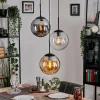 hofstein Gastor Suspension, Boule lumineuse Ambre, Clair, Fumé, 3 lumières* Lampes Modernes