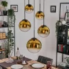 hofstein Gastor Suspension, Boule lumineuse 45 cm Noir, 5 lumières* Lampes En Verre