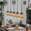 hofstein Gastor Suspension, Boule lumineuse, Suspension Ambre, 5 lumières* Lampes En Verre