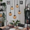 hofstein Gastor Suspension, Boule lumineuse, Suspension Ambre, 5 lumières* Lampes En Verre