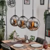 hofstein Gastor Suspension, Boule lumineuse, Suspension Chrome, Fumé, 3 lumières* Lampes Modernes