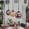 hofstein Gastor Suspension, Boule lumineuse, Suspension Ambre, Fumé, 3 lumières* Lampes Modernes