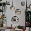hofstein Gastor Suspension, Boule lumineuse Clair, Fumé, 3 lumières* Lampes Modernes