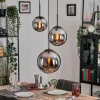 hofstein Gastor Suspension, Boule lumineuse Chrome, Fumé, 3 lumières* Lampes Modernes