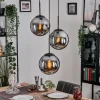 hofstein Gastor Suspension, Boule lumineuse 30 cm Fumé, 3 lumières* Lampes Modernes