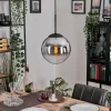 hofstein Gastor Suspension, Boule lumineuse 25 cm Chrome, Clair, Fumé, 1 lumière* Lampes Modernes