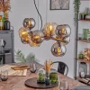 hofstein Gastor Suspension, Boule lumineuse, Suspension Ambre, Chrome, Fumé, 10 lumières* Lampes Modernes