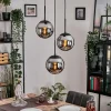 hofstein Gastor Suspension, Boule lumineuse Chrome, Fumé, 3 lumières* Lampes Modernes