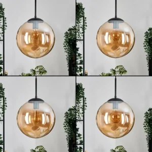 hofstein Gastor Suspension, Boule lumineuse Ambre, 1 lumière* Lampes En Verre