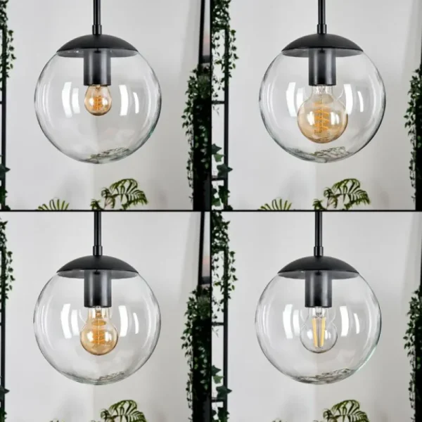 hofstein Gastor Suspension, Boule lumineuse Clair, 1 lumière* Lampes En Verre