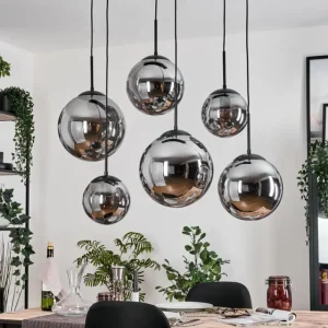 hofstein Gastor Suspension, Boule lumineuse, Suspension Fumé, 6 lumières* Lampes Modernes