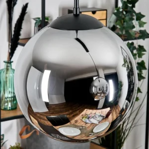 hofstein Gastor Suspension, Boule lumineuse, Suspension Noir, 2 lumières* Lampes Modernes
