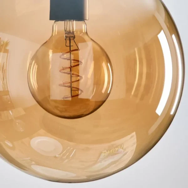 hofstein Gastor Suspension, Boule lumineuse 25 cm Ambre, 1 lumière* Lampes En Verre