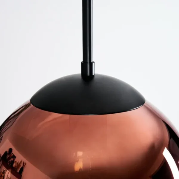hofstein Gastor Suspension, Boule lumineuse, Suspension Clair, Cuivré, 1 lumière* Lampes En Verre