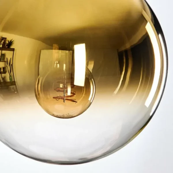 hofstein Gastor Suspension, Boule lumineuse 20 cm Or, Clair, 1 lumière* Lampes En Verre