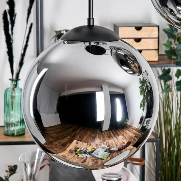 hofstein Gastor Suspension, Boule lumineuse 45 cm Noir, 5 lumières* Lampes Modernes