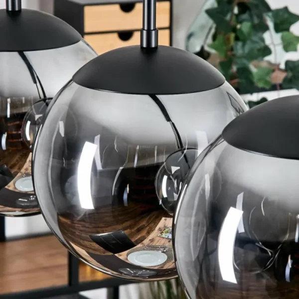 hofstein Gastor Suspension, Boule lumineuse, Suspension Fumé, 4 lumières* Lampes Modernes