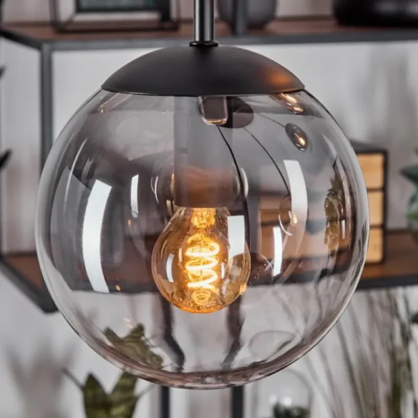 hofstein Gastor Suspension, Boule lumineuse, Suspension Clair, Fumé, 5 lumières* Lampes Modernes