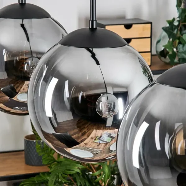 hofstein Gastor Suspension, Boule lumineuse, Suspension Fumé, 4 lumières* Lampes Modernes